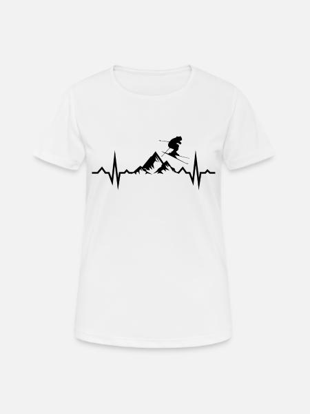 Skiing skiing ski motif for skiers - Women's Breathable T-Shirt - white