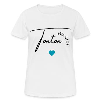 Bientôt tonton - T-shirt respirant Femme - blanc - Devant - AI Model Female 172 dark (172cm)