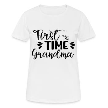 First Time Grandma - Women's Breathable T-Shirt - white - Front - AI Model Female 172 dark (172cm)