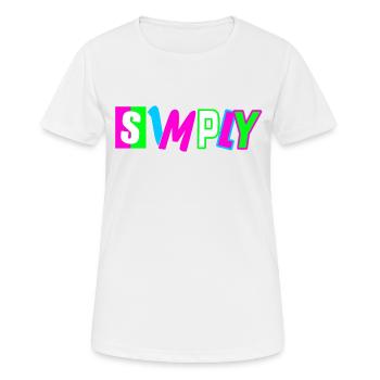 Simplement - T-shirt respirant Femme - blanc - Devant - AI Model Female 172 dark (172cm)