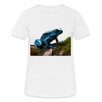 Les grenouilles à fléchettes empoisonnées sont utilisées par les peuples autochtones - T-shirt respirant Femme - blanc - Devant - AI Model Female 172 dark (172cm)