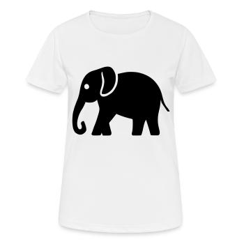 elephant - T-shirt respirant Femme - blanc - Devant - AI Model Female 172 dark (172cm)