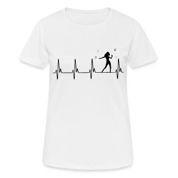 Dancing Dance Music - Women's Breathable T-Shirt - white - Front - AI Model Female 172 dark (172cm)