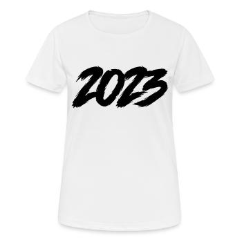 2023 - Women's Breathable T-Shirt - white - Front - AI Model Female 172 dark (172cm)