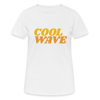 cool wave - Frauen T-Shirt atmungsaktiv - Weiß - Vorne - AI Model Female 172 dark (172cm)