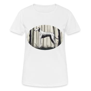 Profile of a Lurcher - Women's Breathable T-Shirt - white - Front - AI Model Female 172 dark (172cm)