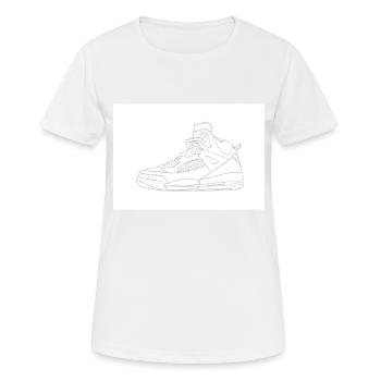 J4 Skizze - Frauen T-Shirt atmungsaktiv - Weiß - Vorne - AI Model Female 172 dark (172cm)