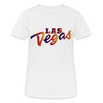 LAS VEGAS - Frauen T-Shirt atmungsaktiv - Weiß - Vorne - AI Model Female 172 dark (172cm)