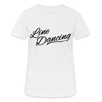 Linedancing groovy handwriting - Women's Breathable T-Shirt - white - Front - AI Model Female 172 dark (172cm)