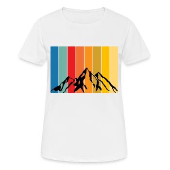 Ombre de montagne - T-shirt respirant Femme - blanc - Devant - AI Model Female 172 dark (172cm)