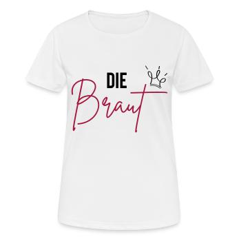 die braut - Frauen T-Shirt atmungsaktiv - Weiß - Vorne - AI Model Female 172 dark (172cm)