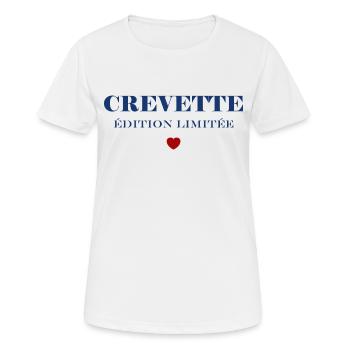 crevette - T-shirt respirant Femme - blanc - Devant - AI Model Female 172 dark (172cm)