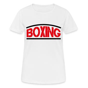 Boîtes de boxe - T-shirt respirant Femme - blanc - Devant - AI Model Female 172 dark (172cm)