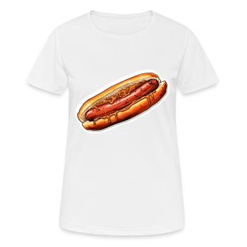 Bratwurst - Frauen T-Shirt atmungsaktiv - Weiß - Vorne - AI Model Female 172 dark (172cm)