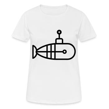 U-Boot-Boot - Frauen T-Shirt atmungsaktiv - Weiß - Vorne - AI Model Female 172 dark (172cm)