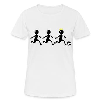 Fussballer Team Verein Spieler - Frauen T-Shirt atmungsaktiv - Weiß - Vorne - AI Model Female 172 dark (172cm)