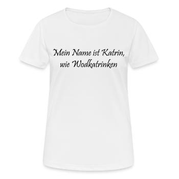 katrin - Frauen T-Shirt atmungsaktiv - Weiß - Vorne - AI Model Female 172 dark (172cm)