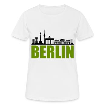 Horizon de Berlin - T-shirt respirant Femme - blanc - Devant - AI Model Female 172 dark (172cm)