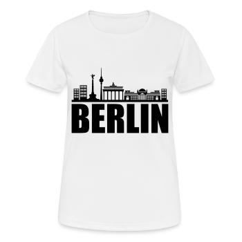 Horizon de Berlin - T-shirt respirant Femme - blanc - Devant - AI Model Female 172 dark (172cm)