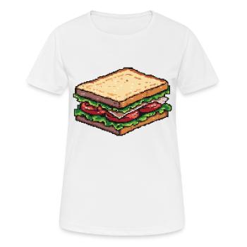 Sandwich Pixel Icon - Women's Breathable T-Shirt - white - Front - AI Model Female 172 dark (172cm)