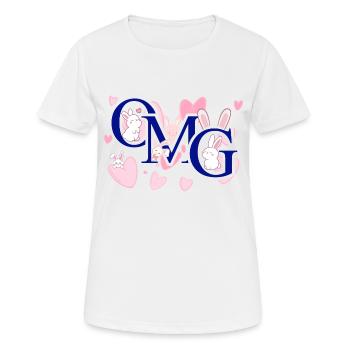 Omg pink - Frauen T-Shirt atmungsaktiv - Weiß - Vorne - AI Model Female 172 dark (172cm)