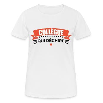 Kollege, der rockt - Frauen T-Shirt atmungsaktiv - Weiß - Vorne - AI Model Female 172 dark (172cm)