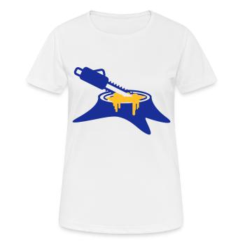 Motorsäge Baum Fällen Holzfäller Wald Stumpf Holz - Frauen T-Shirt atmungsaktiv - Weiß - Vorne - AI Model Female 172 dark (172cm)