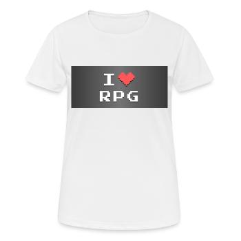 Ich liebe - RPG - Frauen T-Shirt atmungsaktiv - Weiß - Vorne - AI Model Female 172 dark (172cm)