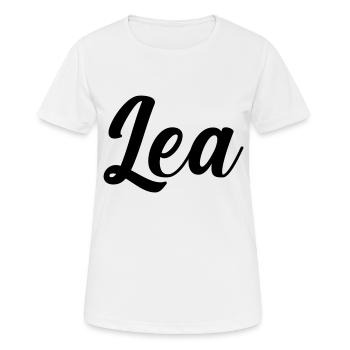 lea name - Frauen T-Shirt atmungsaktiv - Weiß - Vorne - AI Model Female 172 dark (172cm)