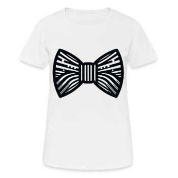 Noeud papillon - T-shirt respirant Femme - blanc - Devant - AI Model Female 172 dark (172cm)