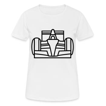 Rennwagen - Frauen T-Shirt atmungsaktiv - Weiß - Vorne - AI Model Female 172 dark (172cm)