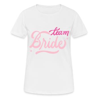 Bride bachelorette wedding girlsnight bachparty - T-shirt respirant Femme - blanc - Devant - AI Model Female 172 dark (172cm)