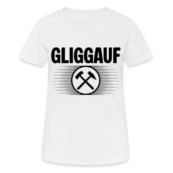 Glueck auf Mundart - Frauen T-Shirt atmungsaktiv - Weiß - Vorne - AI Model Female 172 dark (172cm)
