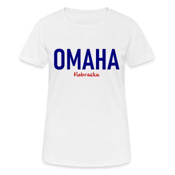 Omaha - Nebraska - États-Unis - États-Unis d’Amérique - T-shirt respirant Femme - blanc - Devant - AI Model Female 172 dark (172cm)