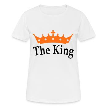 The King - Frauen T-Shirt atmungsaktiv - Weiß - Vorne - AI Model Female 172 dark (172cm)