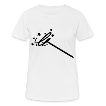 Zauberstab - Frauen T-Shirt atmungsaktiv - Weiß - Vorne - AI Model Female 172 dark (172cm)