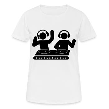 Double DJ - T-shirt respirant Femme - blanc - Devant - AI Model Female 172 dark (172cm)