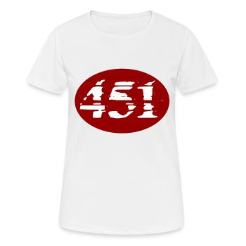 451.png - Frauen T-Shirt atmungsaktiv - Weiß - Vorne - AI Model Female 172 dark (172cm)