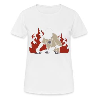 dj - Frauen T-Shirt atmungsaktiv - Weiß - Vorne - AI Model Female 172 dark (172cm)