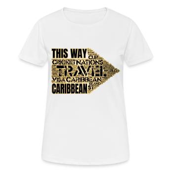 This Way - CARIBBEAN - Frauen T-Shirt atmungsaktiv - Weiß - Vorne - AI Model Female 172 dark (172cm)