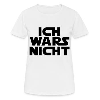 Ich war's nicht! - Frauen T-Shirt atmungsaktiv - Weiß - Vorne - AI Model Female 172 dark (172cm)