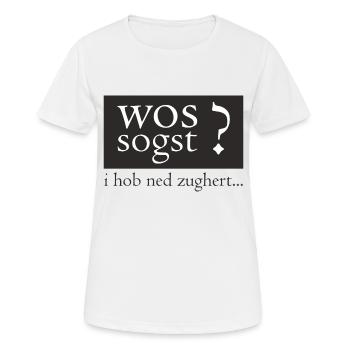 Wos sogst? Bayrisch! - Frauen T-Shirt atmungsaktiv - Weiß - Vorne - AI Model Female 172 dark (172cm)