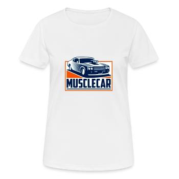 muscle car - T-shirt respirant Femme - blanc - Devant - AI Model Female 172 dark (172cm)