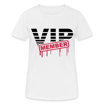 VIP Member - Frauen T-Shirt atmungsaktiv - Weiß - Vorne - AI Model Female 172 dark (172cm)