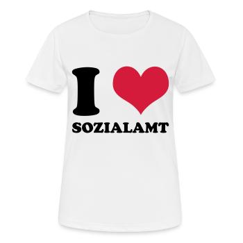 J'aime les services sociaux - T-shirt respirant Femme - blanc - Devant - AI Model Female 172 dark (172cm)