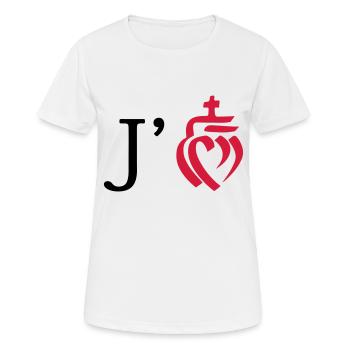 j'aime la vendée - T-shirt respirant Femme - blanc - Devant - AI Model Female 172 dark (172cm)
