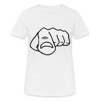 doigt - T-shirt respirant Femme - blanc - Devant - AI Model Female 172 dark (172cm)