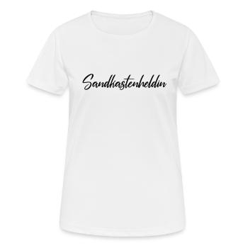 Sandbox héroïne noire - T-shirt respirant Femme - blanc - Devant - AI Model Female 172 dark (172cm)