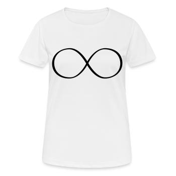 infinity_sign_f1 - Frauen T-Shirt atmungsaktiv - Weiß - Vorne - AI Model Female 172 dark (172cm)
