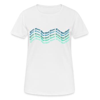 Meer - Frauen T-Shirt atmungsaktiv - Weiß - Vorne - AI Model Female 172 dark (172cm)